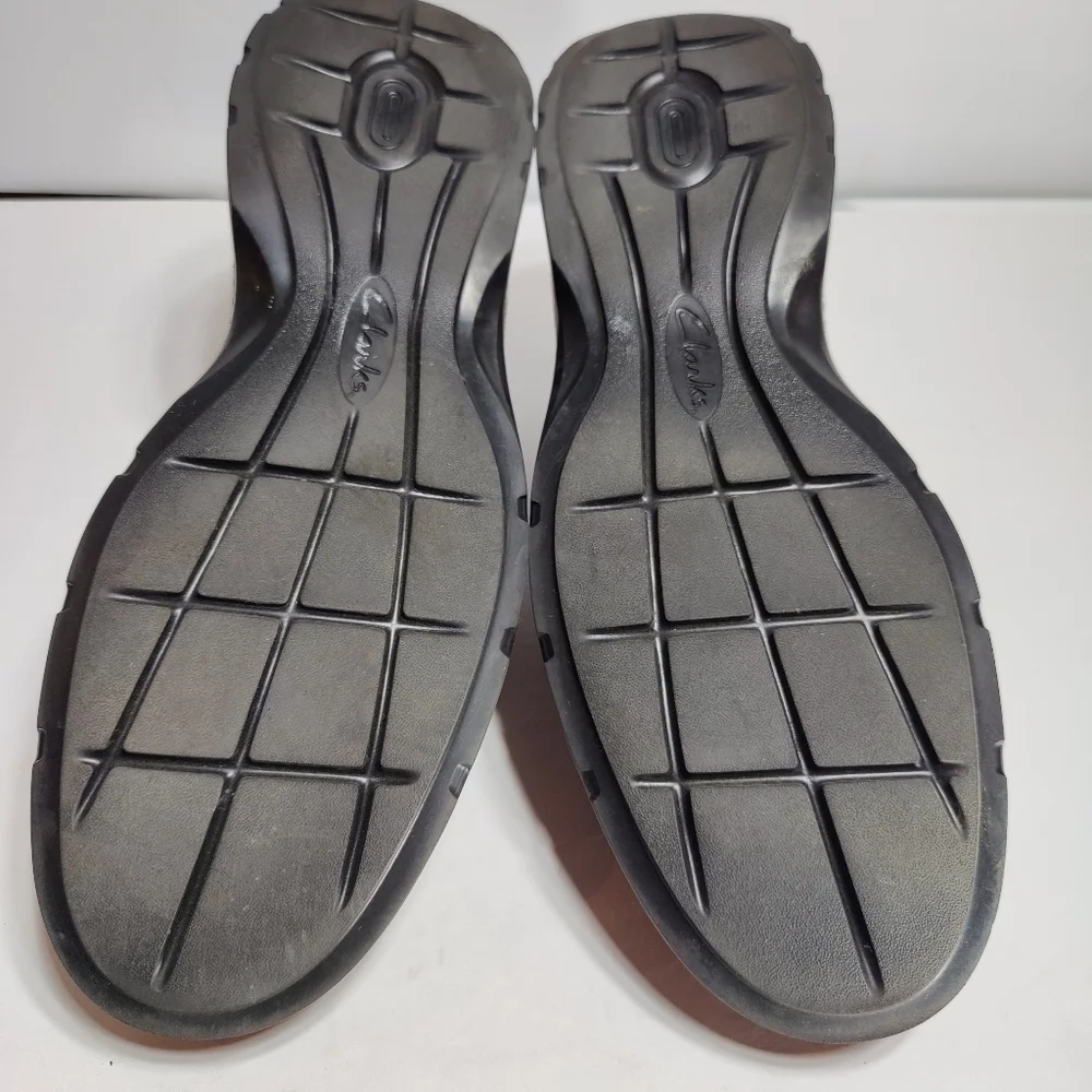 Clarks Men's Gessler Lace Formal Dress Brown Leather Oxford Shoes Size 14